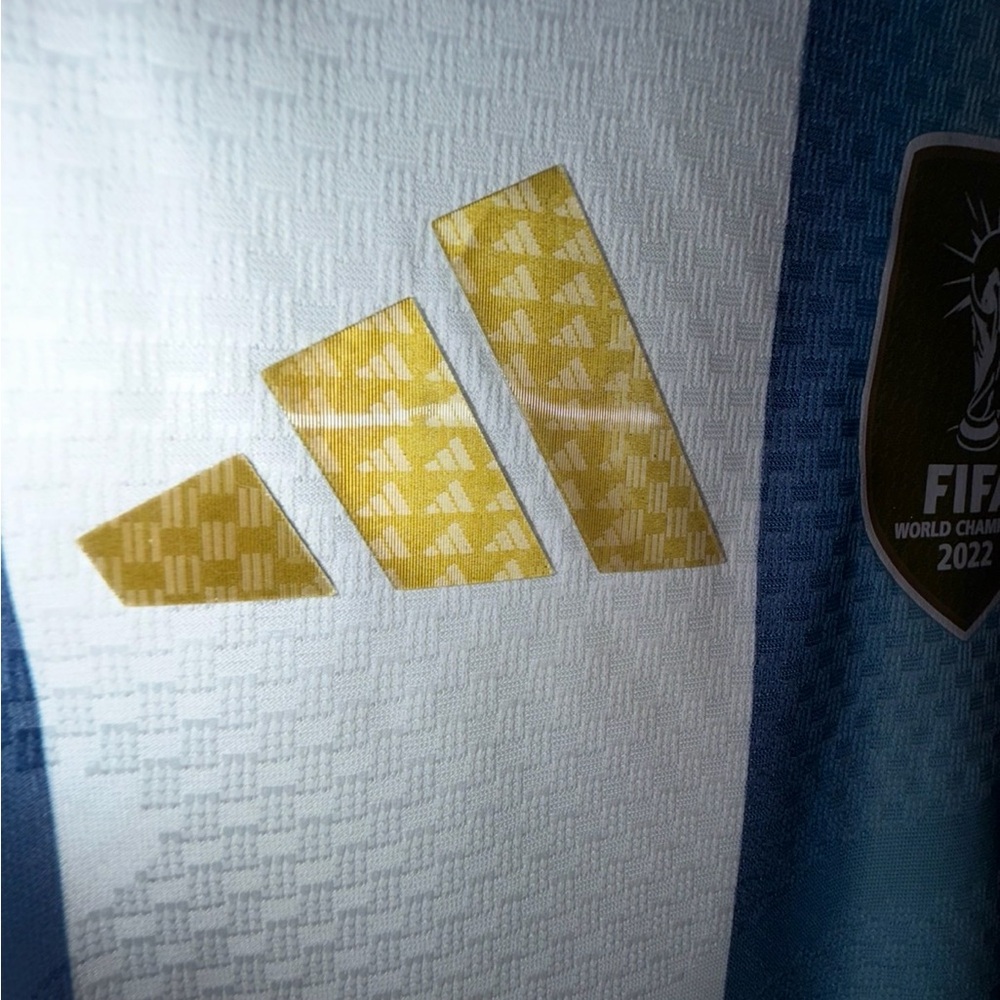 adidas Argentina Light Blue and White Men's futbol Jersey - Picture 10 of 11